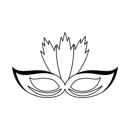 Party mask with feathers Designeのイラスト素材