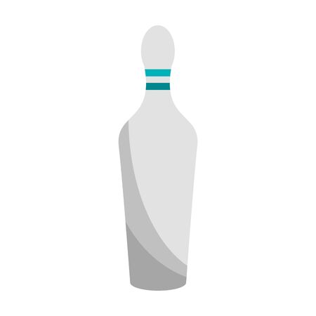 bowling pin icon over white background, vector illustrationのイラスト素材