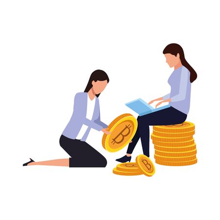 Businesswomen design, Woman business management corporate job occupation and worker theme Vector illustrationのイラスト素材