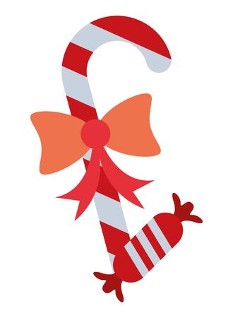 merry christmas sweet cane with candy vector illustration designのイラスト素材