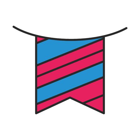 garland hanging decoration isolated icon vector illustration designのイラスト素材