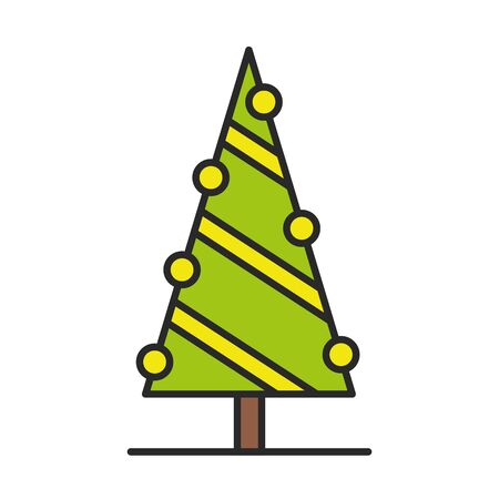 merry christmas pine tree icon vector illustration designのイラスト素材