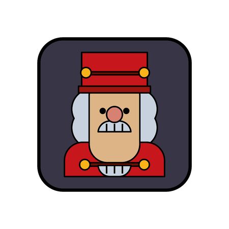 little nutcraker soldier toy icon vector illustration designのイラスト素材
