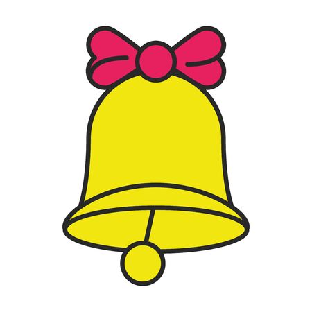 merry christmas bell decoration icon vector illustration designのイラスト素材