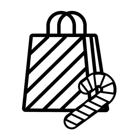 merry christmas gift bag icon vector illustration designのイラスト素材