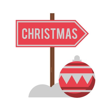 merry christmas ball hanging decoration vector illustration designのイラスト素材