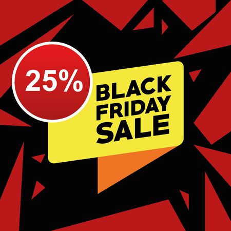 black friday sale poster with speech bubble vector illustration designのイラスト素材