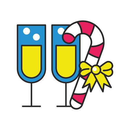 champagne cups drink isolated icon vector illustration designのイラスト素材