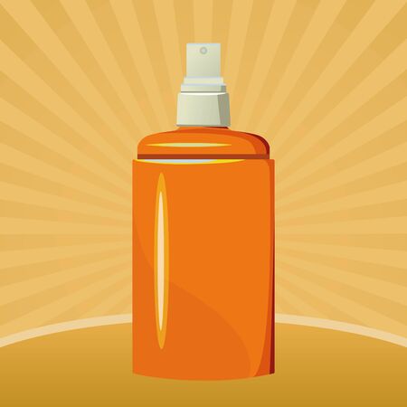 cosmetic spray jar icon cartoon isolated in pop art background vector illustration graphic designのイラスト素材