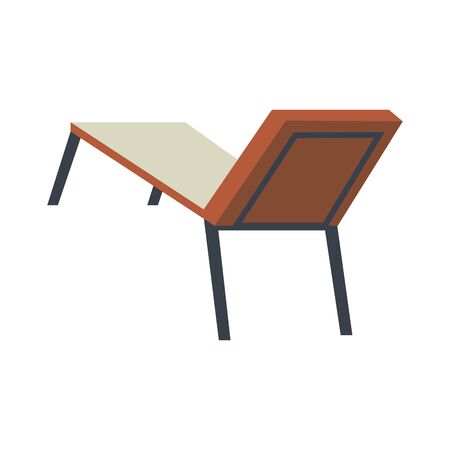 beach seat icon over white background, vector illustrationのイラスト素材