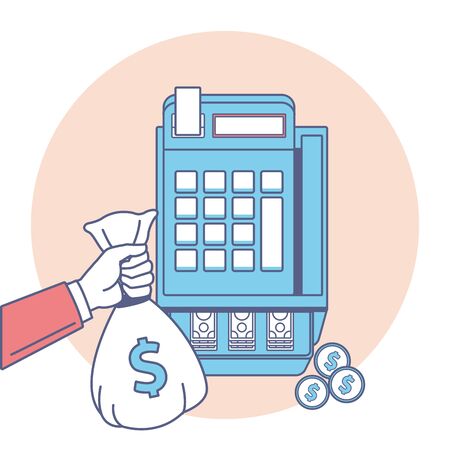 Money and business icon design, finance commerce market payment invest and buy theme Vector illustrationのイラスト素材