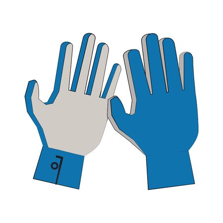 Soccer football goalkeeper gloves sport equipment vector illustration graphic designのイラスト素材