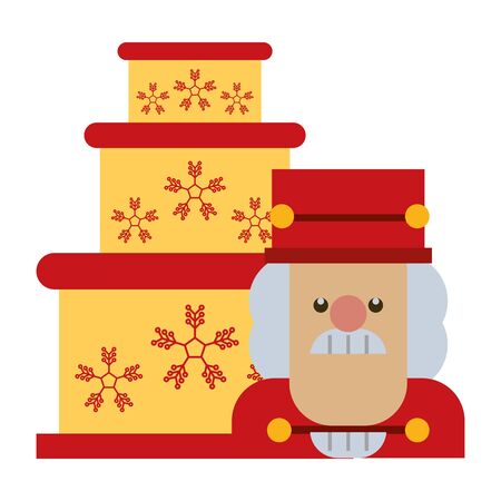 merry christmas santa claus pixelated character vector illustration designのイラスト素材