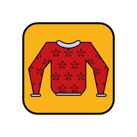 winter sweater with snowflakes icon vector illustration designのイラスト素材