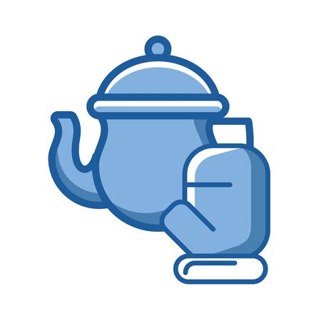 merry christmas glove with teapot decoration icon vector illustration designのイラスト素材
