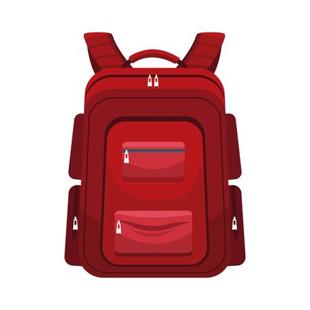 backpack icon over white background, vector illustrationのイラスト素材