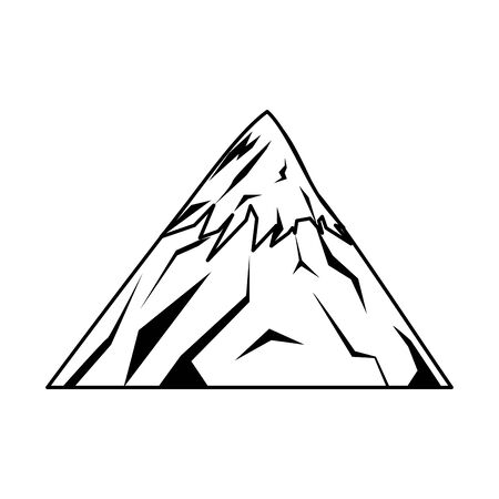 mountain fuji icon over white background, vector illustrationのイラスト素材