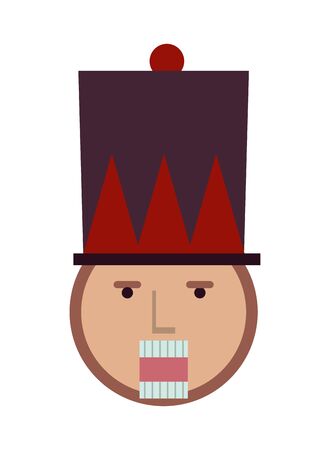 nutcraker soldier toy isolated icon vector illustration designのイラスト素材