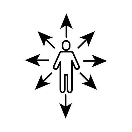 avatar businessman with arrows set vector illustration designのイラスト素材