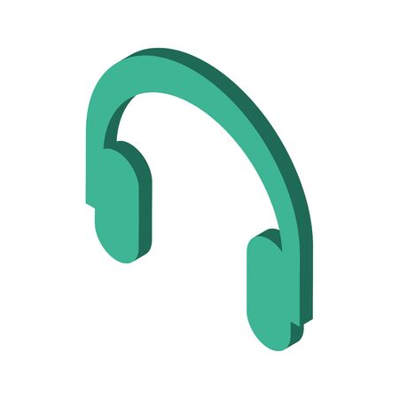 earphones audio device isolated icon vector illustration designのイラスト素材