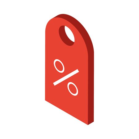 tag with percent symbol icon vector illustration designのイラスト素材