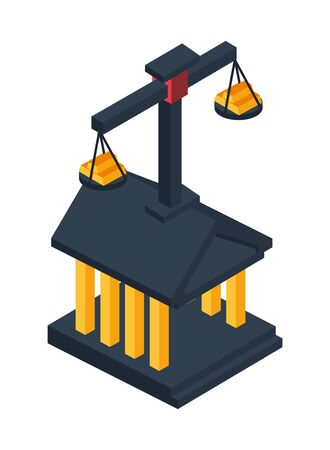 scale balance with weight lifting vector illustration designのイラスト素材