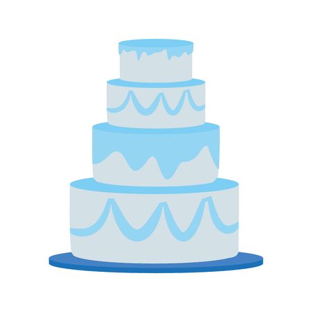 sweet cake icon over white background, vector illustrationのイラスト素材