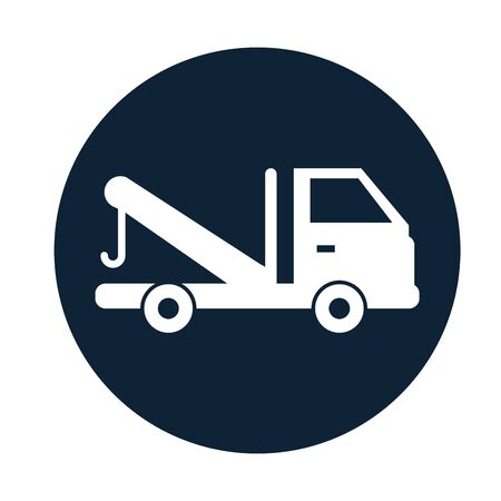 crane truck service isolated icon vector illustration designのイラスト素材