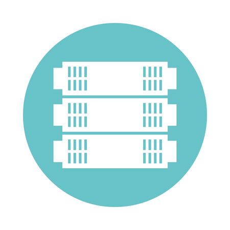 data server tower isolated icon vector illustration designのイラスト素材