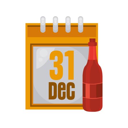 champagne bottle drink isolated icon vector illustration designのイラスト素材