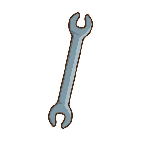wrench tool icon over white background, vector illustrationのイラスト素材