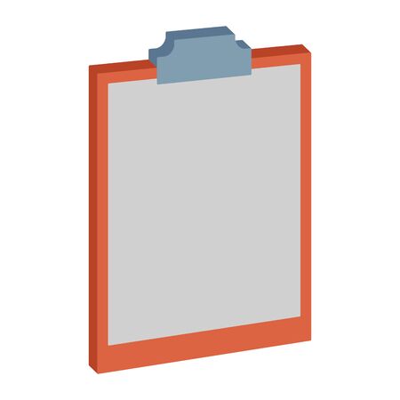 Blank document clipboard isometric symbol ,vector illustration graphic design.のイラスト素材