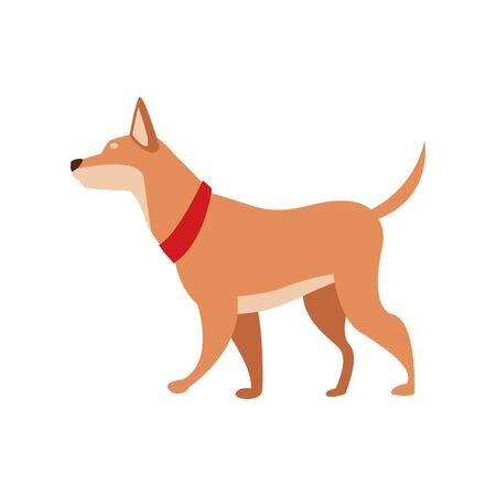 cute dog icon over white background, vector illustrationのイラスト素材