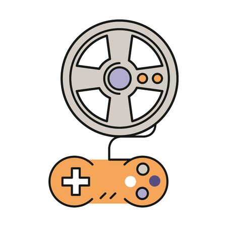video game car wheel control vector illustration designのイラスト素材