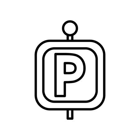 parking zone signal isolated icon vector illustration designのイラスト素材