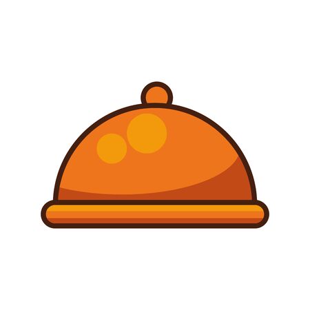 tray server dish isolated icon vector illustration designのイラスト素材