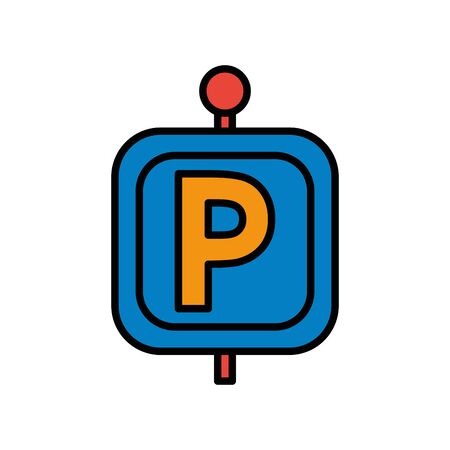 parking zone signal isolated icon vector illustration designのイラスト素材