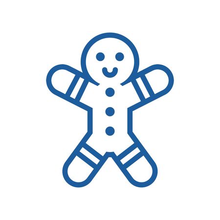 merry christmas ginger cookie icon vector illustration designのイラスト素材