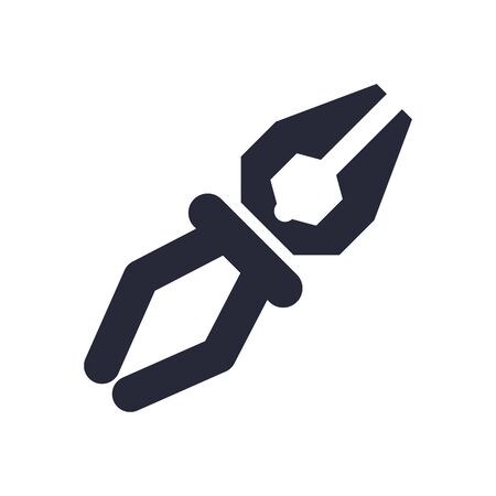 pliers mechanic tool flat icon vector illustration designのイラスト素材