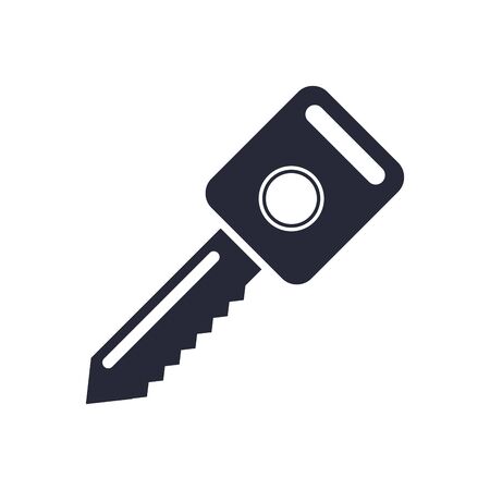 key car flat style icon vector illustration designのイラスト素材