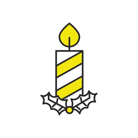 merry christmas candles isolated icon vector illustration designのイラスト素材