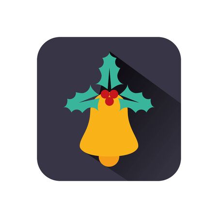 merry christmas bell decoration icon vector illustration designのイラスト素材