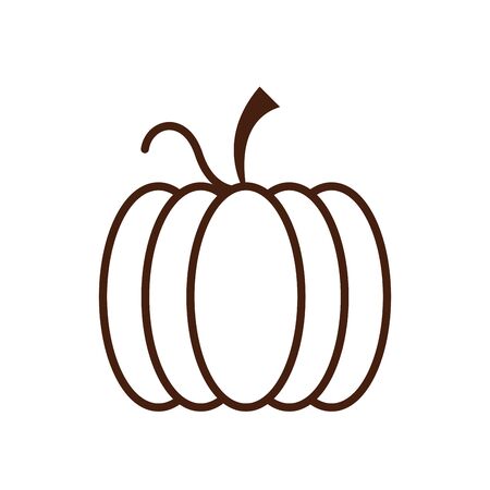 thanksgiving pumpkin vegetable isolated icon vector illustration designのイラスト素材