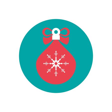 merry christmas santa claus bag with snowflake vector illustration designのイラスト素材