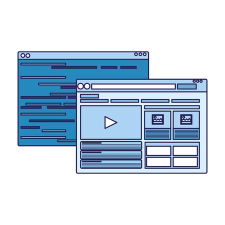 web windows interface icon over white background, vector illustrationのイラスト素材