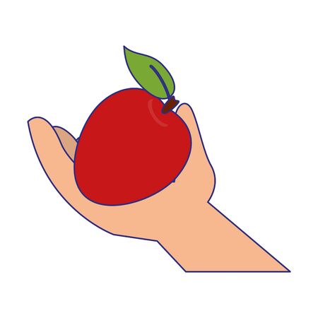 hand holding tomato isolated vector illustration graphic designのイラスト素材