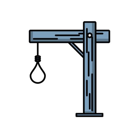 halloween gallow weapon isolated icon vector illustration design