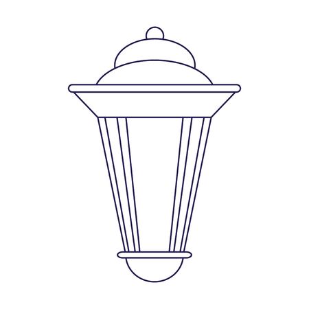 street lamp icon over white background, vector illustrationのイラスト素材
