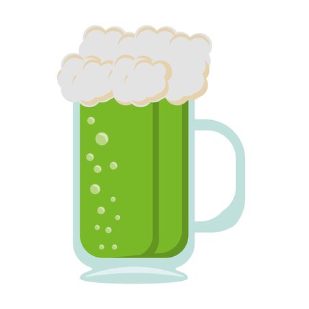 beer glass fresh alcoholic drink cartoon vector illustration graphic designのイラスト素材
