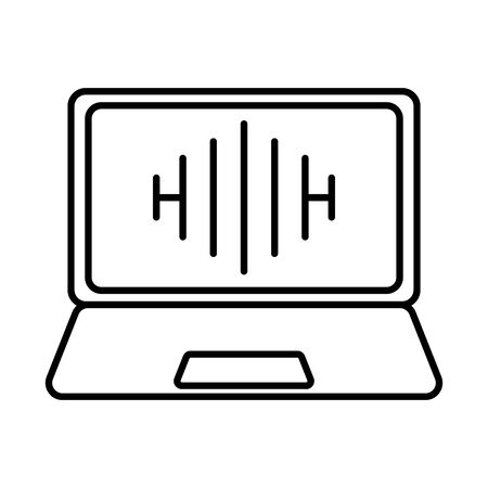 laptop computer portable isolated icon vector illustration designのイラスト素材